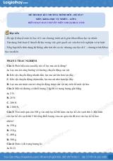 Đề thi học kì 1 KHTN 6 Cánh diều - Đề số 17